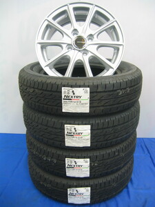 ブリヂストン 低燃費 長持ち 夏 タイヤ ネクストリー 165/70R14 165/70-14 ＆ アルミホイール セット 新品 4本 即納 税込み マーチ デミオ