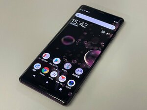 au Sony Ericsson Xperia XZ3 SOV39 ボルドーレッド SIMロック解除済