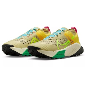 ☆NIKE ZOOMX ZEGAMA TRAIL 薄ベージュ/黄/薄青/蛍光黄/緑/ピンク 27.0cm ナイキ ズームX ゼガマ トレイル DH0623-700の画像1