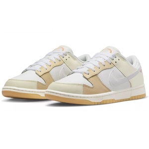 ☆NIKE DUNK LOW SE 淡白/生成り/白/ベージュ/薄茶 30.0cm ナイキ ダンク ロウ エスイー パッチワーク FJ5475-100