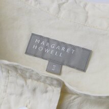 2022AW マーガレットハウエル MARGARET HOWELL シルク混カラーレスシャツブラウス 2/クリーム トップス 長袖 【2400013722384】_画像6