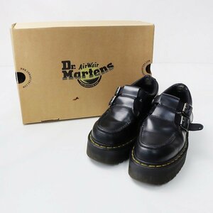  Dr. Martens Dr. Martens BELLE thickness bottom Loafer UK4/ black 2 strap bar leather shoes 23cm[2400013712774]