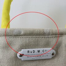 オールドマンズテーラー R&D.M.Co- キャンバス マルシェ トートバッグ/ベージュ×イエロー MARCHE BAG TALL【2400013733915】_画像7