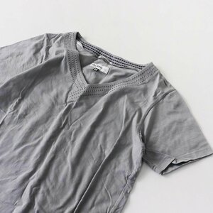 SOU*SOU saw saw Kyoto .ji van cotton V neck short sleeves T-shirt SS/ light . color gray cut and sewn tops [2400013733953]