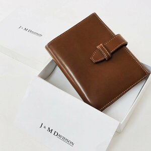 ジェイアンドエムデヴィッドソン J&M DAVIDSON 二つ折り財布/ブラウン レザー ウォレット【2400013731232】