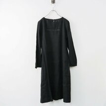 リゼッタ Lisette LA PETITE ROBE NOIRE シルクリネンピンタックレースワンピース 38/ブラック【2400013719681】_画像2