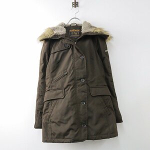 ウールリッチ WOOLRICH ファー付ジップアップコート S/カーキ アウター メンズ【2400013748261】