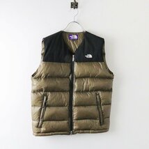 ノースフェイス パープルレーベル THE NORTH FACE 光電子 ライトヌプシベスト M/ベージュ ブラック ダウンベスト【2400013725750】_画像2