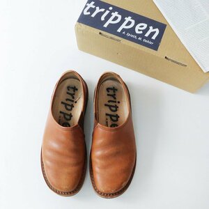  Trippen trippen YENi.n leather slip-on shoes shoes 39(24.5-25.0cm)/ Camel Brown Italy made [2400013724241]