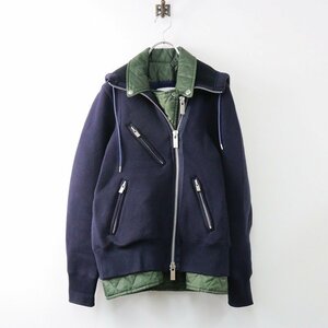 サカイ sacai Sponge Sweat Jacket スポンジ スウェット ジャケット 2/ネイビー アウター ライダース【2400013748247】