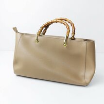 極美品 ケイティロクストン KATIE LOXTON AVERY BAMBOO BAG/ブラウン系 トートバッグ バンブーハンドル エコレザー【2400013756853】_画像2