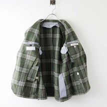 ドレステリア DRESSTERIOR カノニコ VITALE BARBERIS CANONICO チェックテーラードジャケット 42/グリーン系 アウター 【2400013755290】_画像6