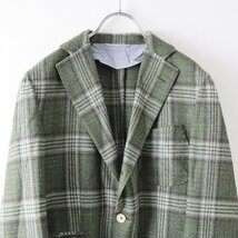 ドレステリア DRESSTERIOR カノニコ VITALE BARBERIS CANONICO チェックテーラードジャケット 42/グリーン系 アウター 【2400013755290】_画像3