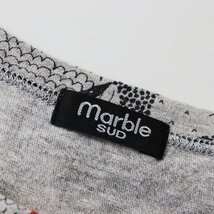 マーブルシュッド marble SUD ペンギンパレード コットン 半袖Tシャツ/グレー トップス【2400013762885】_画像8