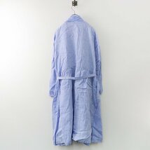 ネストローブ nest Robe リネン ストライプ織 カシュクールワンピース/ブルー ローブ【2400013745857】_画像2