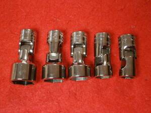 未使用 スナップオン Snap-on ユニバーサル ソケット 5個セット 8/10/12/13/14mm TMUSM 6角 差込1/4sq (6.3mm)