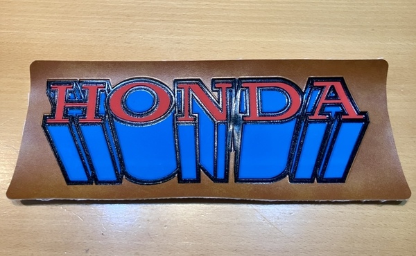 ビンテージ HONDA ホンダ PVCレザーワッペン 70s 80s バイク デッドストック