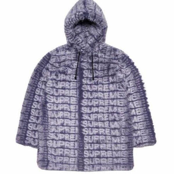 Supreme Faux Fur Hooded Coat "Purple"