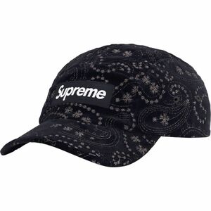 Supreme Velvet Paisley Camp Cap シュプリーム ベルベット ペイズリー キャンプ キャップ ブラック