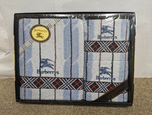 c3615★未使用 保管品★BURBERRY/バーバリー★バスタオル1枚★フェイスタオル2枚 西川産業