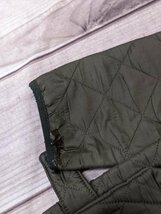 16．バブアー Barbour ラグラン キルティング ナイロン ジャケット ブルゾン ハイネック ダブルジップ メンズML相当 カーキ y709_画像5