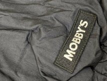 9．MOBBY'S デカロゴ ヴィンテージ レトロ 中綿入り ナイロンジャケット ブルゾン ジャンパー パファージャケット メンズL 黒y709_画像4