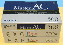 ★ 【未使用品】Beta ビデオテープ / SONY ソニー Master AC L-500・1本 ＆ Scotch HG SUPER COLOR L-500 Beta・2本 【３本セット】_画像1