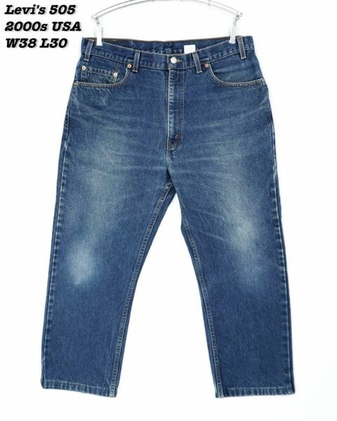 Levi's 505 INDIGO DENIM PANTS USA 2000s W38 L30 リーバイス ジーンズ アメリカ製