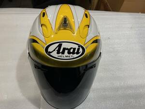 (^^♪ (9)　ワイズギア　ARAI　MZ-YAMAHA VANTAGGIO　イエロー Mサイズ　57-58cm（中古） 