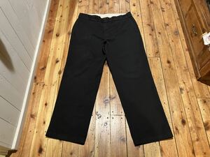 Dickies USA輸入　黒　w36相当　ワークパンツ　100円スタート　売り切り　太め　ワイドシルエット　古着　ディッキーズ　チノパン