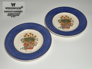 【瑞】ウェッジウッドWEDGWOOD SARAH’S GARDEN　プレート２枚