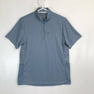 TARAS BOULBA タラスブルバ 半袖ハーフジップ速乾Tシャツ レディースLサイズ グレー系 TBW-S22-014-064