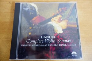 CDk-4928 Handel, Andrew Manze & Richard Egarr Complete Violin Sonatas