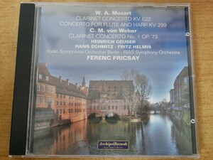 CDk-4327 FERENC FRICSAY / Mozart CONCERTO FOR CLARINET AND ORCHESTRA IN A MAJOR KV 622