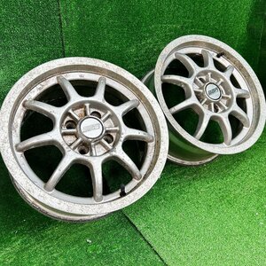 15×6.5j 4h ＋33 100 BBR COMPETTION 希少 軽量 アルミ ホイール ホイル 15 インチ in 4穴 pcd 2本 菅15-406