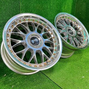 17×9j 5h マルチ ＋36 114.3 SSR スピードスター VARDEN SPORT シュヴァルツ 希少 アルミ ホイール 17 インチ in 5穴 pcd 2本 菅17-275