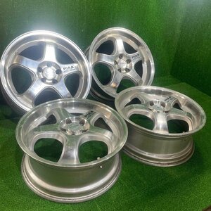 17×7j 5h ＋48 100 RACING PIAA SPORT CINQ レーシング ピア 希少 当時物 アルミ ホイール 17 インチ in 5穴 pcd 4本 菅17-497