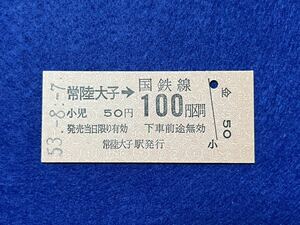 （水郡線） 【常陸大子→100円区間】 昭和５３年