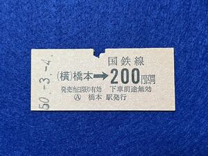 （横浜線） 【（横）橋本→200円区間】 昭和５０年