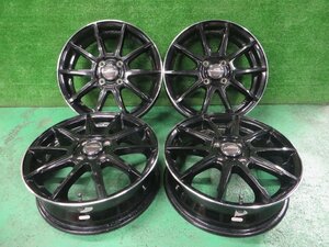 社外アルミホイール A-TECH　シュナイダー 15 × 4.5J+43 4/100 Φ約67mm　中古４枚セット 《タント、N-BOX、デイズ他軽自動車etc...》