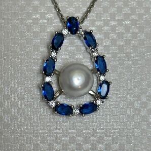 「本真珠ハイジュエリーデザインパールネックレス3点セット」パールピアス 本真珠リング 本真珠ネックレスの画像5