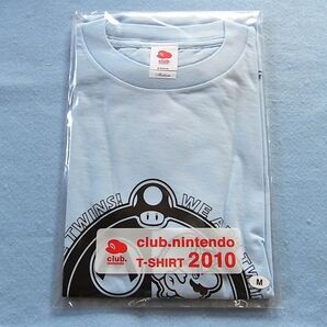 ▼▼▼ クラブニンテンドー ティーシャツ T シャツ 2010 ライトブルー club.nintendo T-SHIRT 18 M ▼▼▼