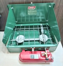 希少 Coleman TWO BURNER 425 コールマン ツーバーナー 425F499 ケース付 美品 動作未確認 現状渡し品_画像3