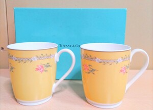 未使用保管品 廃盤 希少 ティファニー Tiffany&Co. ピンクチューリップ ペアマグカップ ペアカップ マグカップ ティーセット 