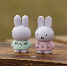 新品 miffy ミッフィー テトラフィビッツ 24個セット ボーダー 花柄 全24種 コンプリート マスコット フィギュア 可愛い 身長約4.5cm_画像6