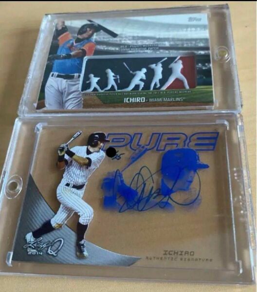 イチロー 直筆サインカード ロゴパッチカード auto leaf Topps ICHIRO