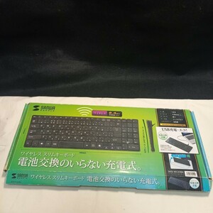 未使用新品　サンワ　ワイヤレスキーボード SKB-WL22BK　充電式　