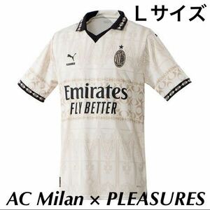 正規品新品タグ付き☆ACミラン×PLEASURES 23/24 4thユニフォーム☆Lサイズ半袖☆AC Milanプレジャーズ PUMA プーマ セリエA イタリアITALY