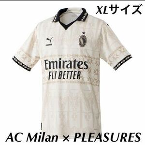 正規品新品タグ付き☆ACミラン×PLEASURES 23/24 4thユニフォーム☆XLサイズ半袖☆AC Milanプレジャーズ PUMA プーマ セリエAイタリアITALY