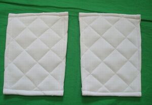 42 激安 ジュニア用 ヒザ用パット ２枚組 ホワイト 縫い付けタイプ